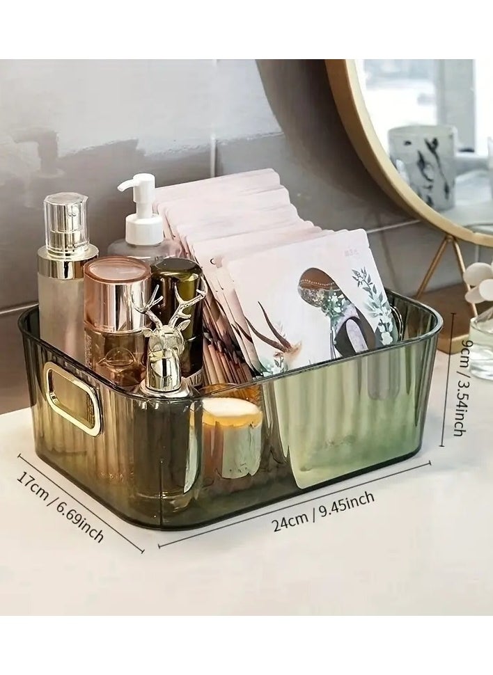 ORiTi Makeup Tray Holder Organizer Cosmetic Display Case Bathroom Makeup Organizer Desktop Vannity Skin Care Storage Case with Handle  - Image 3