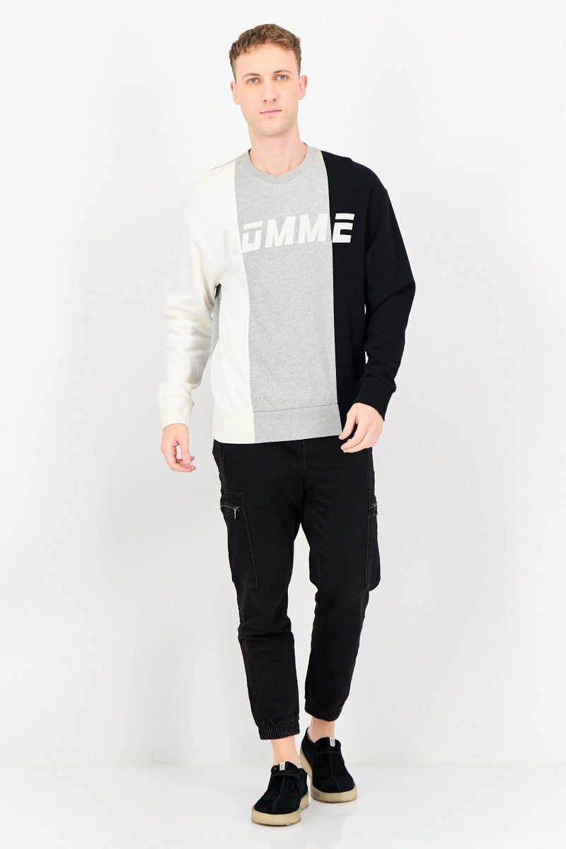 Selected Homme Men Crew Neck Long Sleeve Embroidered Sweatshirt, Multicolor - Image 4