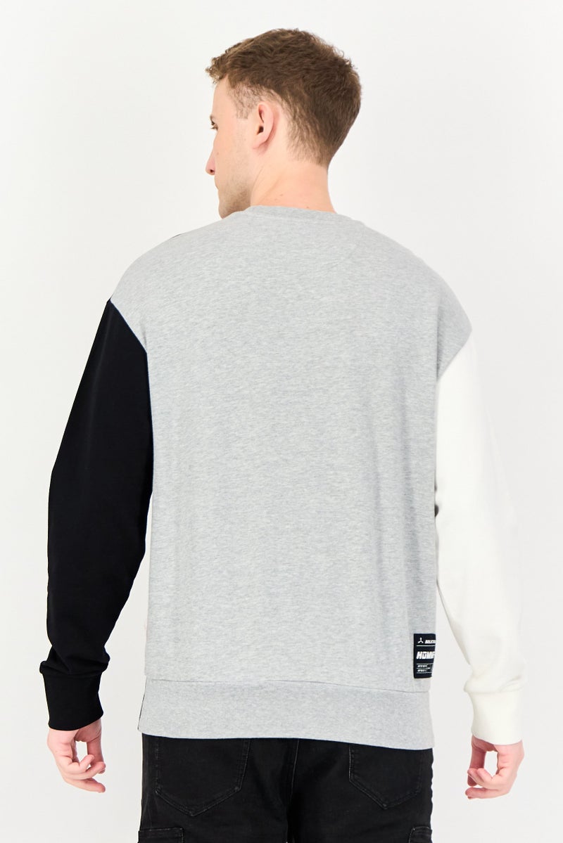 Selected Homme Men Crew Neck Long Sleeve Embroidered Sweatshirt, Multicolor - Image 2