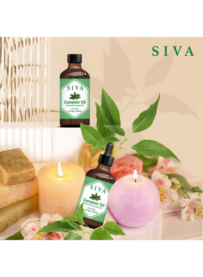 SIVA ORGANICS Siva Camphor Essential Oil 4 Fl Oz with Premium Glass Dropper 100% Pure, Natural, Undiluted, Premium Therapeutic Grade, Great for Skincare, Smooth Hair, Diffuser, Aromatherapy, Soap & Candle  - Image 5