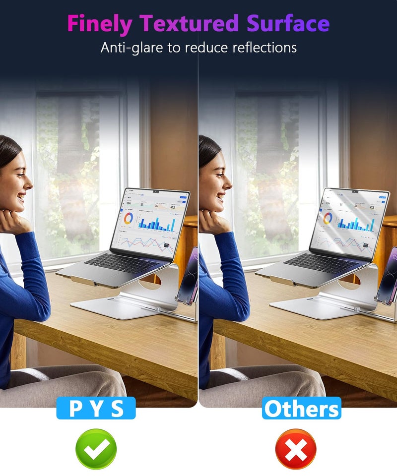 PYS 4-Way Privacy Screen for MacBook Pro 14 Inch (2024-2021, M4, M3, M2, M1) - 360° Anti-Spy Filter, Matte Anti-Glare Protector, Scratch-Resistant Film, Laptop Privacy Filter Shield - Image 5