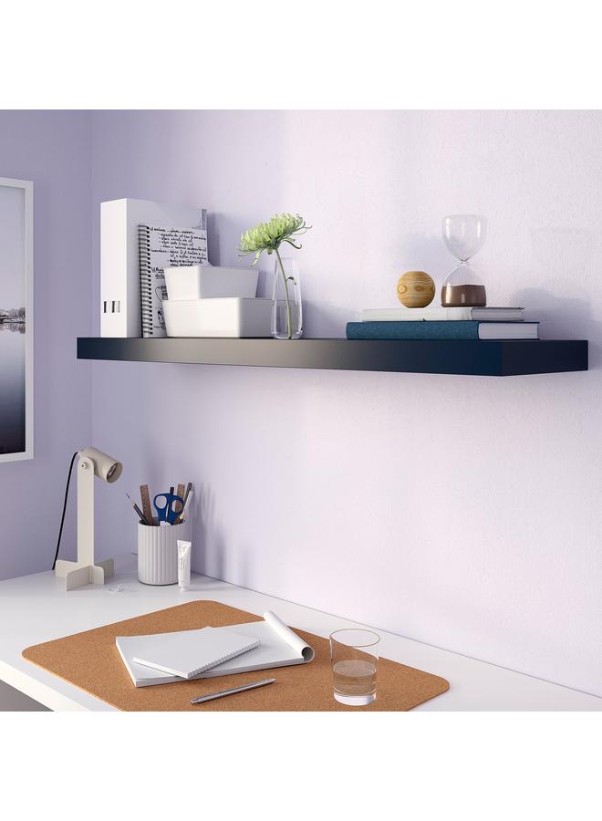 erorex Wall Shelf, Black-Blue, 110X26 Cm - Image 2