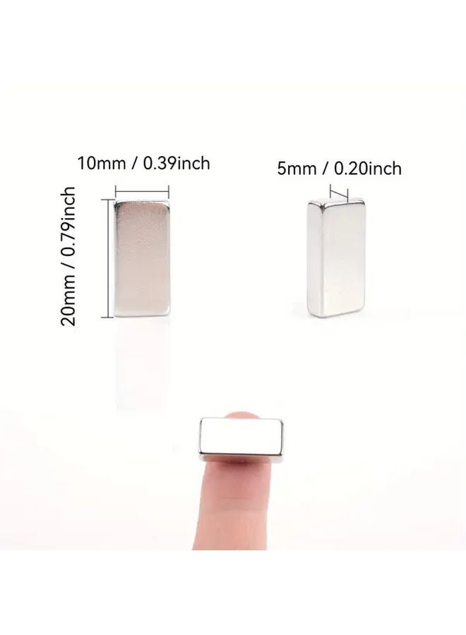 40pcs 20x10x5mm Heavy Duty Metal Bar Magnets for Fridge Office Kitchen Whiteboard and Doors - Image 5