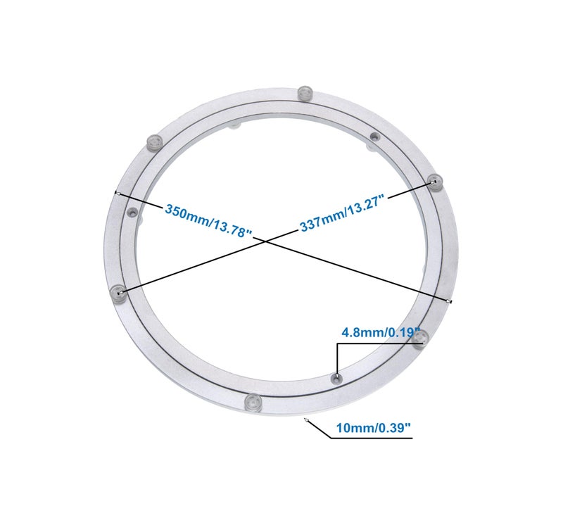 Dailydanny Aluminum Heavy Duty Lazy Susan Rotating Turntable Bearing Swivel Plate Hardware for Dining-Table (14 inch) - Image 4