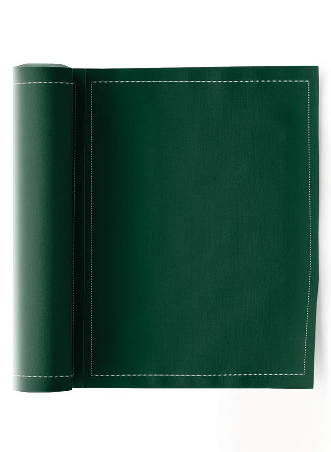 MY DRAP Cotton Luncheon Napkins, Washable and Reusable (25 Napkins, English Green) - Image 1