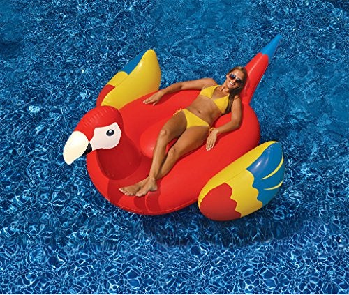 SWIMLINE ORIGINAL 90629 Giant Inflatable Parrot Pool Float Colorful RideOn Raft with Stable Wings Legs Lounge Floatie Perfect for Parties Lounging - Image 5