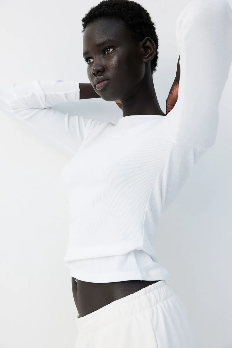 H&M Ribbed Jersey Top