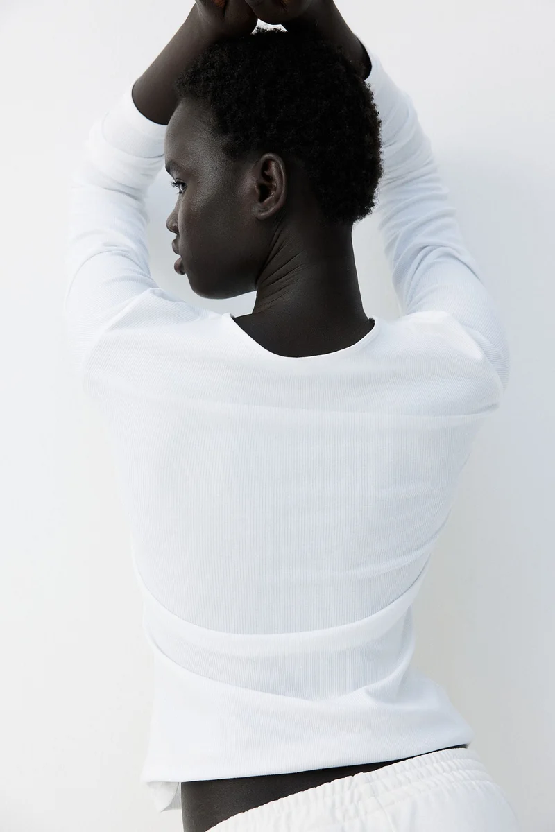 H&M Ribbed Jersey Top
