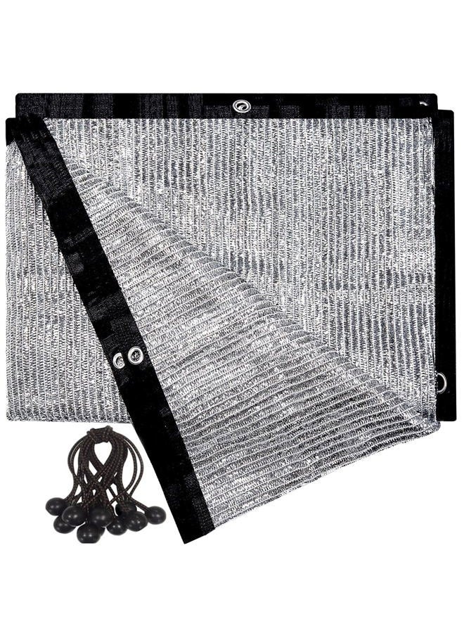 UNIUP 70% Aluminets Shade Cloth Silver Tarps Fabric Privacy Screen Pet Shade Car Cover Patio Garden Pergola Cover Canopy with Grommets and Ball Bungee, Aluminum Shade Net 10 ft x 20 ft - Image 1