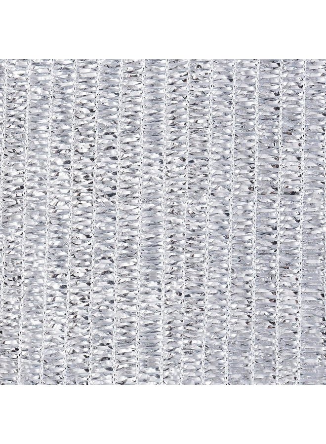 UNIUP 70% Aluminets Shade Cloth Silver Tarps Fabric Privacy Screen Pet Shade Car Cover Patio Garden Pergola Cover Canopy with Grommets and Ball Bungee, Aluminum Shade Net 10 ft x 20 ft - Image 2