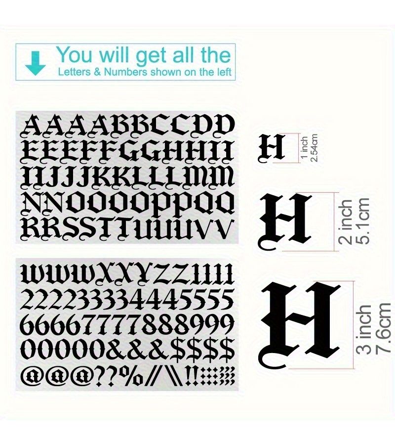 Self Adhesive Reflective Hollow Carving Vinyl Letters Numbers Decal For Car Motorcycle Truck Zip Code House Number DIY Decor Blue 1 Inch - Image 5