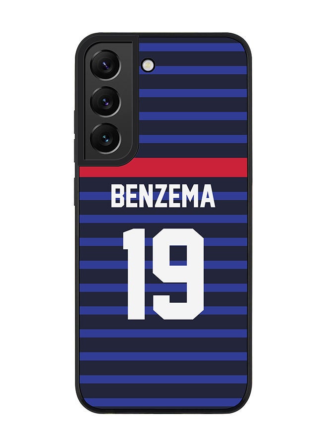 Stylizedd Rugged Black edge case for Samsung Galaxy S21 FE 5G Slim fit Soft Case Flexible Rubber Edges Anti Drop TPU Gel Thin Cover - Football Team - France Player Name - Benzema - Image 1