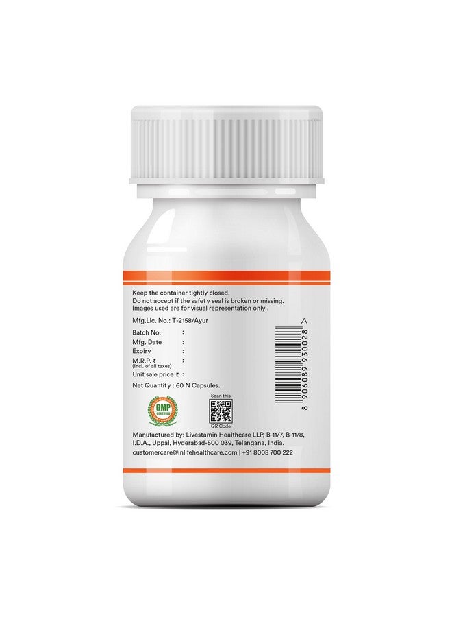 Inlife إنلايف تريبولوس تيرستريس للرجال | جوجشورا مع صابونين 40%، 1000 ملغ لكل حصة - 60 كبسولة نباتية (عبوة من 1، 60) - Image 5