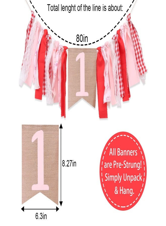 UOAOU High Chair Banner First Birthday Girl Highchair Banner 1st Birthday Girl，one Banner 1st Birthday Girl，one High Chair Banner Girl，first Birthday High Chair Banner，first Birthday Photo Banner Party - Image 2
