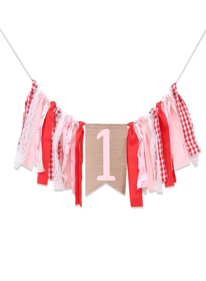 UOAOU High Chair Banner First Birthday Girl Highchair Banner 1st Birthday Girl，one Banner 1st Birthday Girl，one High Chair Banner Girl，first Birthday High Chair Banner，first Birthday Photo Banner Party - Image 1