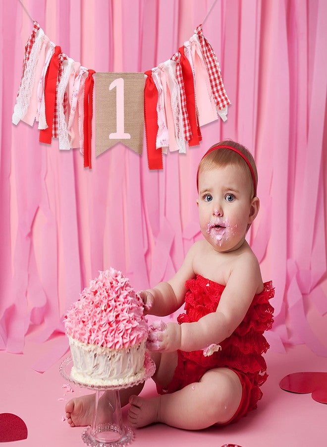 UOAOU High Chair Banner First Birthday Girl Highchair Banner 1st Birthday Girl，one Banner 1st Birthday Girl，one High Chair Banner Girl，first Birthday High Chair Banner，first Birthday Photo Banner Party - Image 3