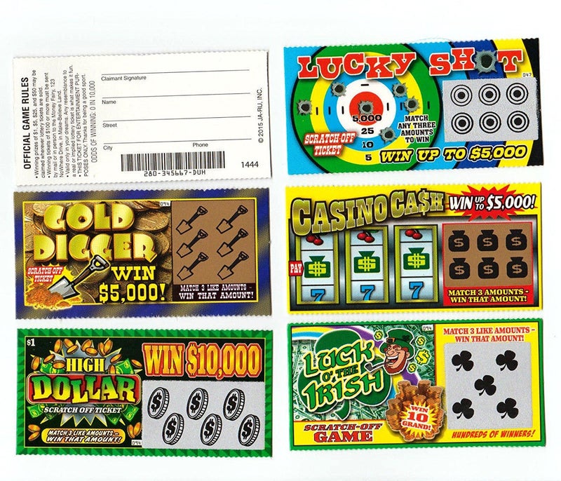 Ja-Ru JARU Fake Lottery Ticket Scratch Tickets 5 Tickets 1 Pack Pranking Toys for Friend and Family Scratcher Jokes and Gag Winning Tickets Surprise 1381E - Image 4