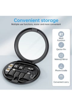 budi Mini Mirror SD CF Card Reader 11 in 1 TF Memory Card Adapter Camera Card Reader Digital Beauty Gadget Storage case USB C Type Charging and Data Transfer case  - Image 3