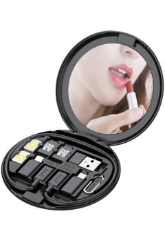 budi Mini Mirror SD CF Card Reader 11 in 1 TF Memory Card Adapter Camera Card Reader Digital Beauty Gadget Storage case USB C Type Charging and Data Transfer case  - Image 2