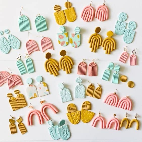 Oytra Polymer Oven Bake Clay Set with Jewelry Making Accessories Kit Tools Non Air Dry Plasticine PVC Material DIY Figurines Jewellery Artists Beginners and Professionals (24 Colors) - Image 4