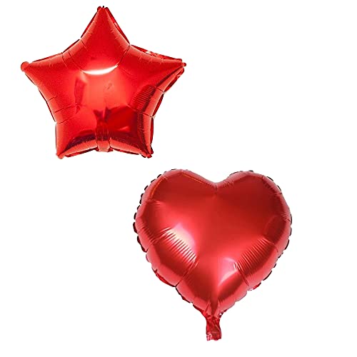 Crackles Party Mix Red Metallic, Confetti and Foil Balloons for All Kind of Balloon Party Decorations (Red), 14 Pieces Combo - Image 3