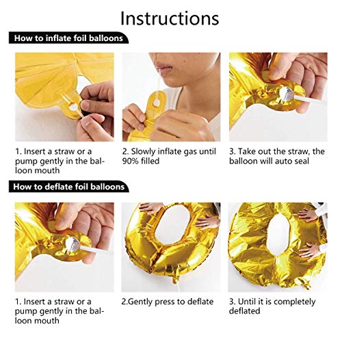 Crackles Party Mix Red Metallic, Confetti and Foil Balloons for All Kind of Balloon Party Decorations (Red), 14 Pieces Combo - Image 5