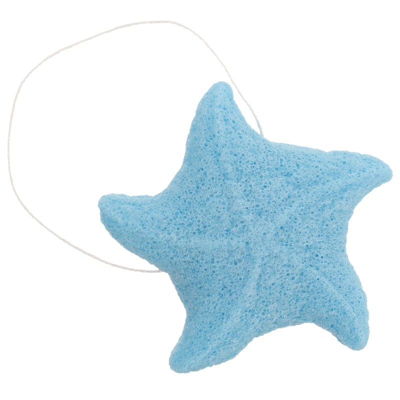 Blue Konjac Bath Sponge Exfoliating Body Scrubber Skin Cleaning for Newborns and Adults - Image 2