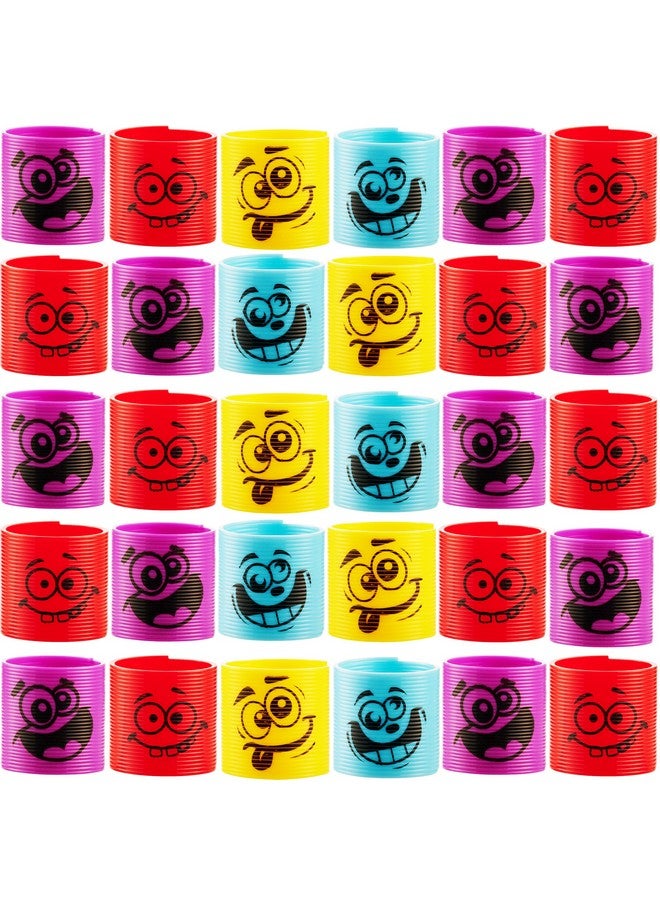 Bedwina Mega Pack of 50 Coil Springs for Kids - Assorted Silly Faces and Colors, Mini Plastic Spring Toy for Party Favors, Carnival Prizes, Gift Goodie Bag Filler, Stocking Stuffers - Image 4