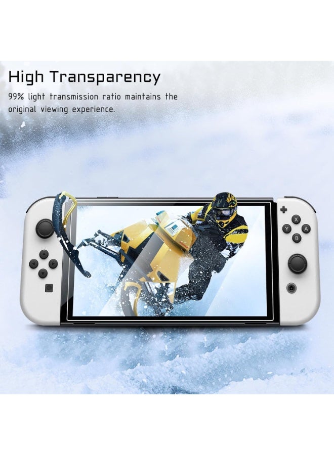 عبوة من قطعتين من واقي الشاشة لجهاز Nintendo Switch OLED، زجاج مقسّى متوافق مع جهاز Nintendo Switch OLED مقاس 7 بوصات 2021 - Image 3