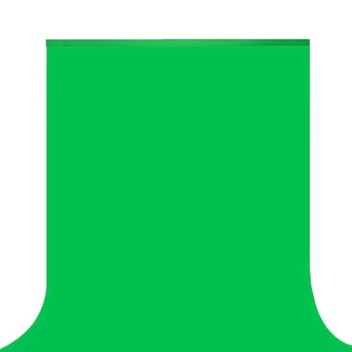 Hanumex® 8x12 Ft. Pro Green Screen Backdrop: Wrinkle-Free Fabric, Rod Pocket for Photo Studio, Live Stream, YouTube, VFX & More - Image 1