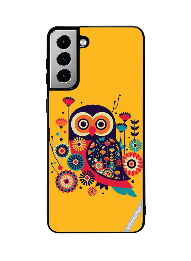 VR CREATIVE Protective Case Cover For Samsung Galaxy S21 FE 5G Owl Illustrate Design Multicolour - Image 1