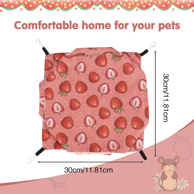 XINRUI 3 Layer Guinea Pig Cage Hammock, Cute Rat Hamster Hanging Hammock Bed Soft Warm Small Animals House Cage Accessories Toy for Ferret Squirrel Chinchilla Parrot Sugar Glider - Image 4