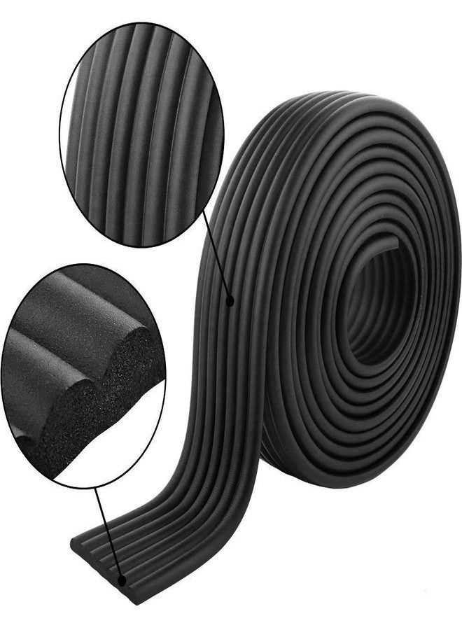 HEXONIQ® Bumper Strip 2M Baby Safety Protection Strip Table Desk Edge Guard Strip Corner Protector Children Safety Foam Protection Suitable for Table Corner Protection with Self Adhesive Tape, Black - Image 4