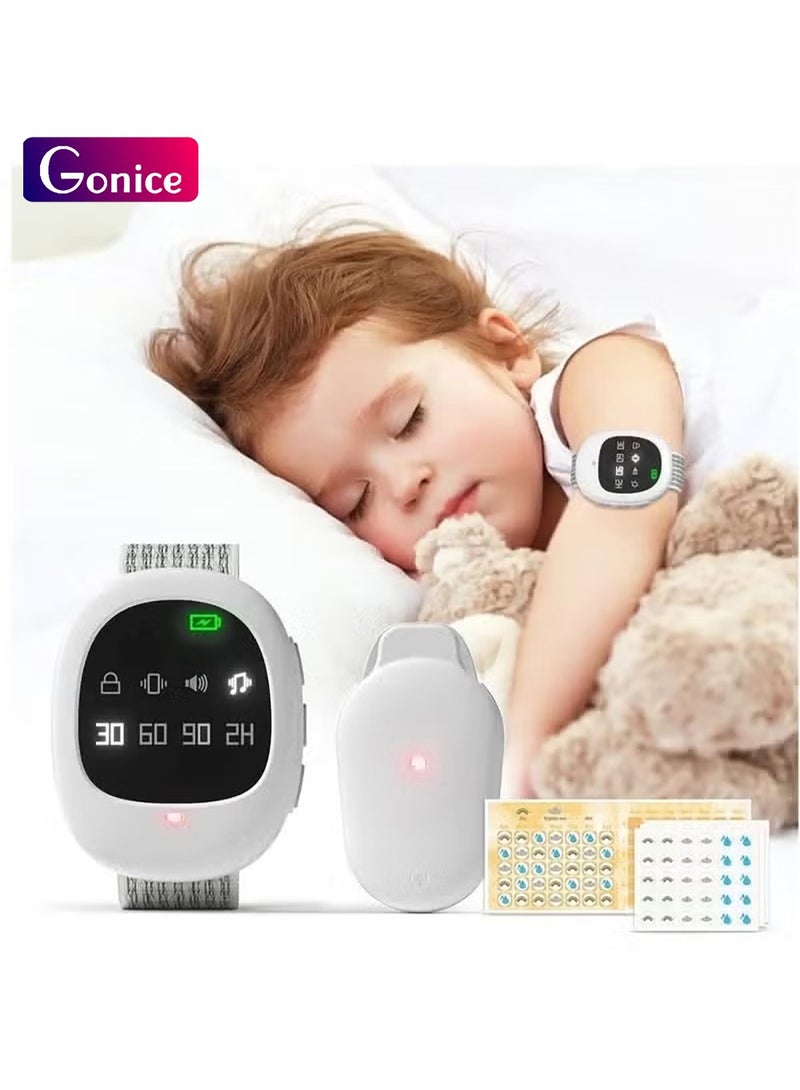 Gonice Wireless Bedwetting Alarm Rechargeable Potty Trainer Bedwetting Alert Watch for Children and Elderly with Music and Light Vibration - Image 1