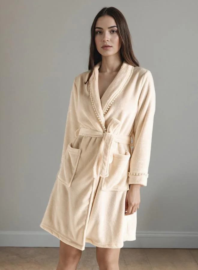 سبلاش فيڤ روب نوم مخملي مزين باللؤلؤ