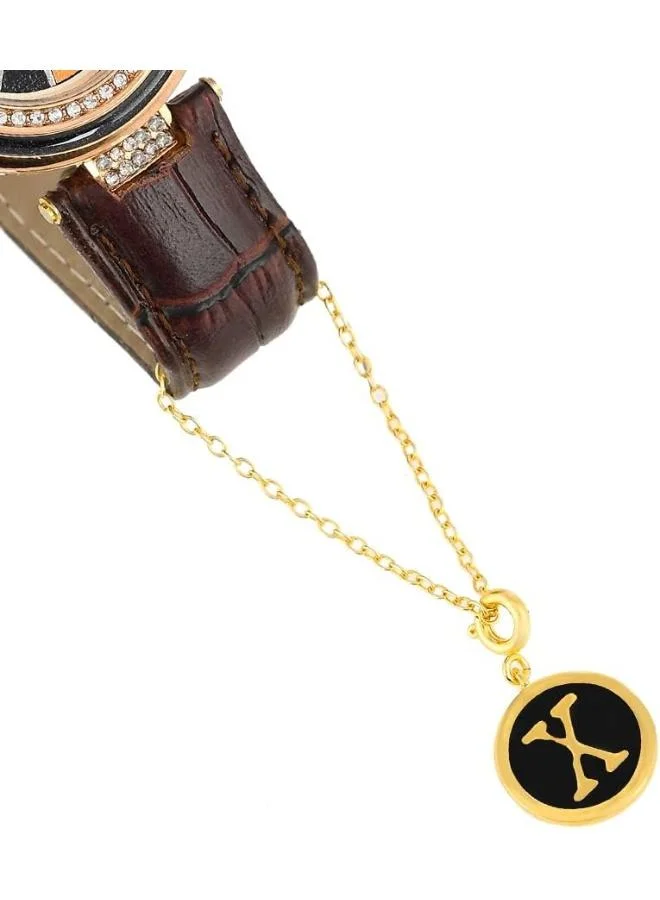 VOYLLA Valentine's Day Collection Alphabet X Black Enamel Charm