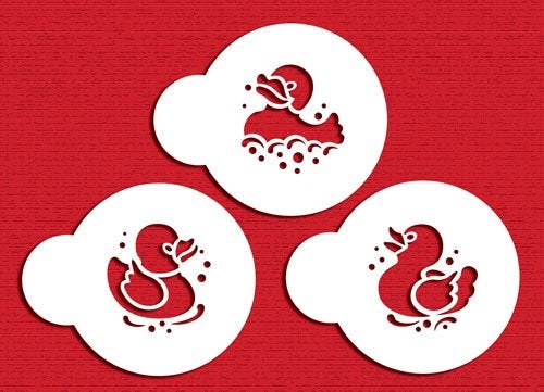 Designer Stencils C795 Mini Rubber Duck Stencil Set, Beige/semi-transparent - Image 2