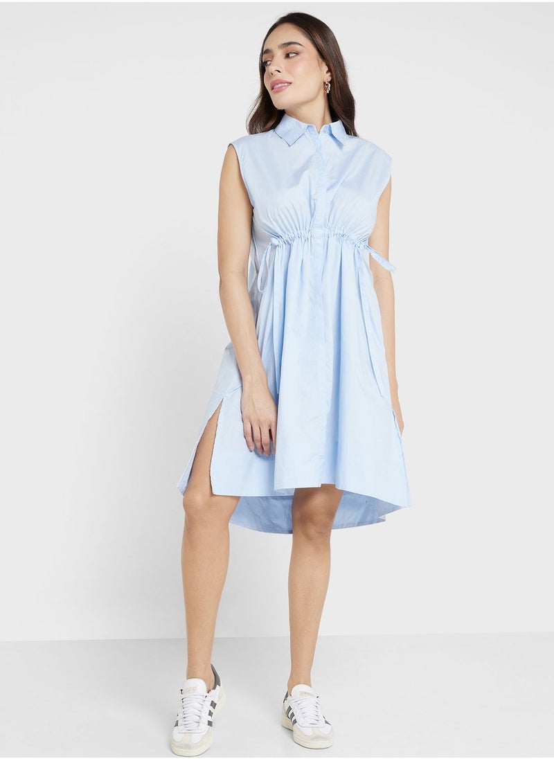 French Connection - Tie Detail Button Down Shirt Dress - Image 1