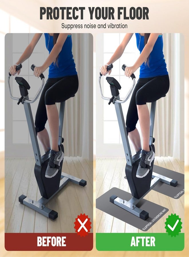 Rolitwils Under Desk Elliptical Mat - Non-Slip Exercise Equipment for Peloton Bike, Small Exercise Mat for Desk Workout Equipment - Image 2