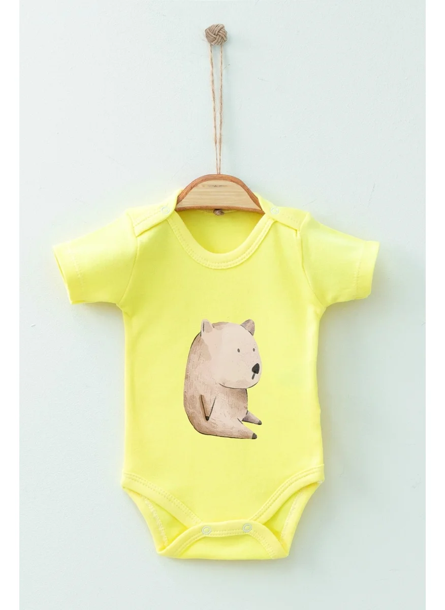 Ada Bebek Çocuk Ada Baby Kids Cotton Organic Watercolor Short Sleeve Bodysuit