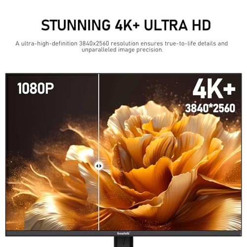 Gawfolk 28 Inch 4K Monitor IPS 60Hz, UHD (3840x2560p) PC Screen Built-in Speakers, Ultra HD Computer Display for Home & Office, 3:2, HDMI, DP, Support Wall Mount Compatible - Image 3