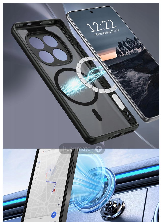 huanmate Xiaomi Redmi Note 14 Pro Plus 5G MagSafe Case Black- High Quality Strong Magnet, Wireless Charging Compatible, Shockproof Protection, Ultra Slim Anti-Scratch Magnetic Cover for Xiaomi Redmi Note 14 Pro Plus 5G - Image 5