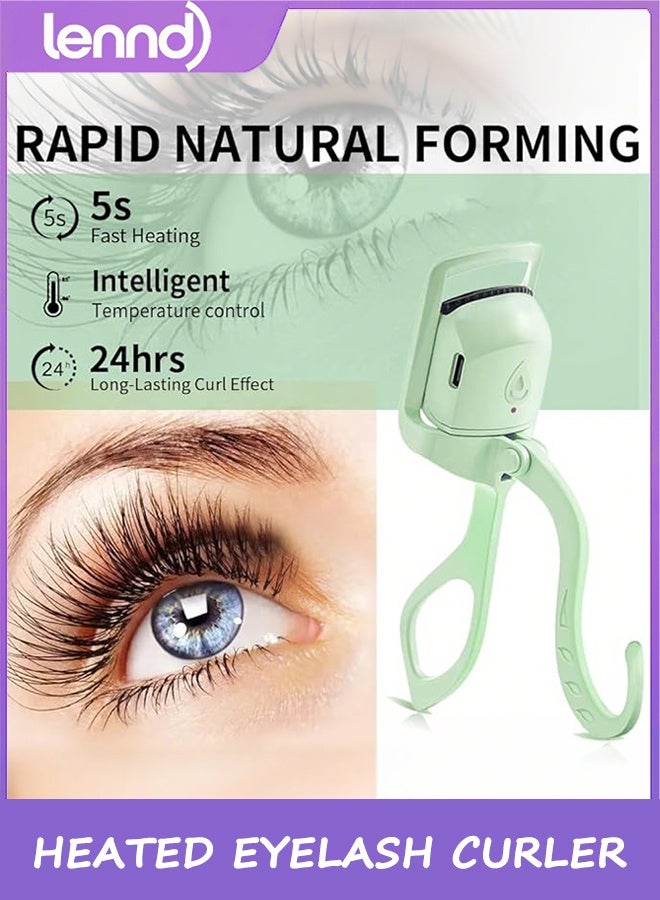 LENND Heated Eyelash Curler, Fast Heat up Within 5s, 24 Hours Long Lasting, Rechargeable Electric Eyelash Curler, Temperature Control, Safe Anti-Burn Eyelash Curlers, Quick Natural Curling Eye Lashes - Image 2