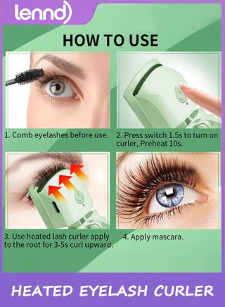 Heated Eyelash Curler, Fast Heat up Within 5s, 24 Hours Long Lasting, Rechargeable Electric Eyelash Curler, Temperature Control, Safe Anti-Burn Eyelash Curlers, Quick Natural Curling Eye Lashes - view 5