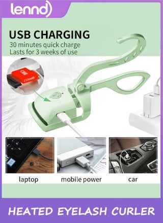Heated Eyelash Curler, Fast Heat up Within 5s, 24 Hours Long Lasting, Rechargeable Electric Eyelash Curler, Temperature Control, Safe Anti-Burn Eyelash Curlers, Quick Natural Curling Eye Lashes - view 4