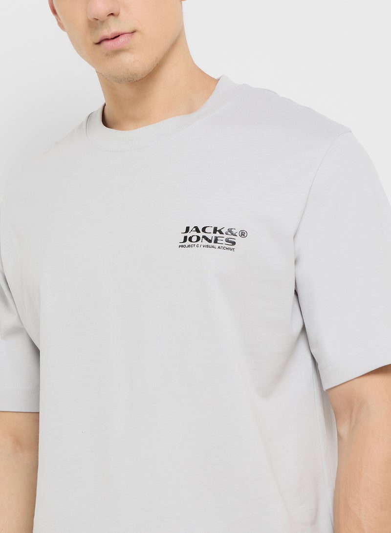 JACK & JONES Jcocalma Back Print Crew Neck T-Shirt  - Image 3