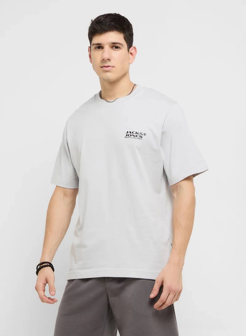 JACK & JONES Jcocalma Back Print Crew Neck T-Shirt