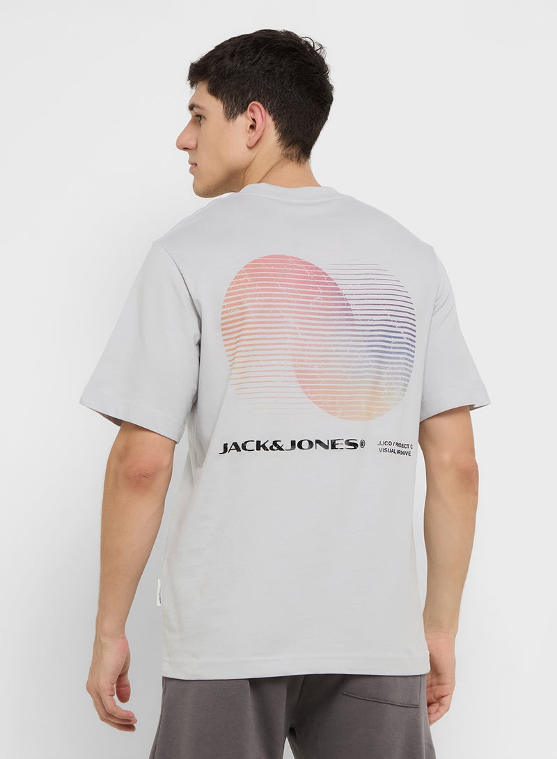 JACK & JONES Jcocalma Back Print Crew Neck T-Shirt  - Image 2
