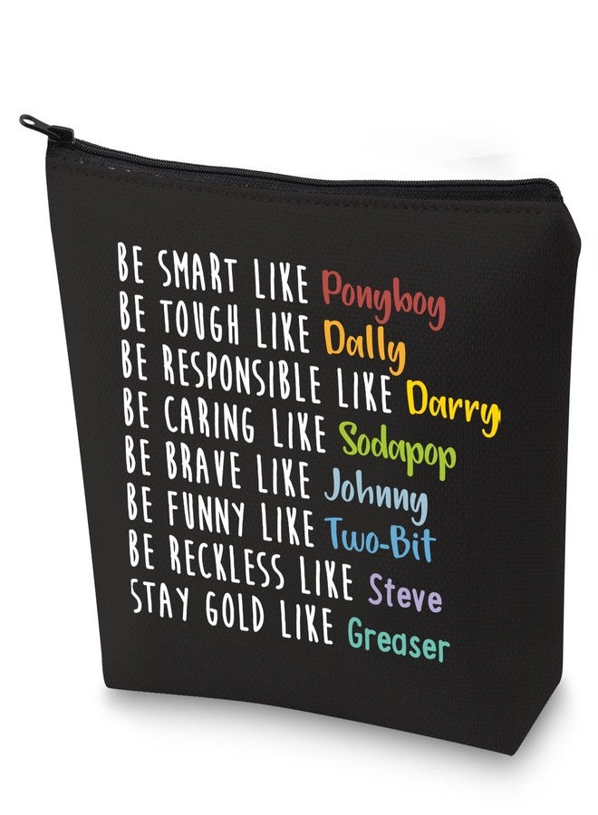 G2TUP Stay Pony Funny Inspired Makeup Bag 80s Movie Toiletry Bag Book Lover Gift(Pony black Makeup Bag) - Image 1