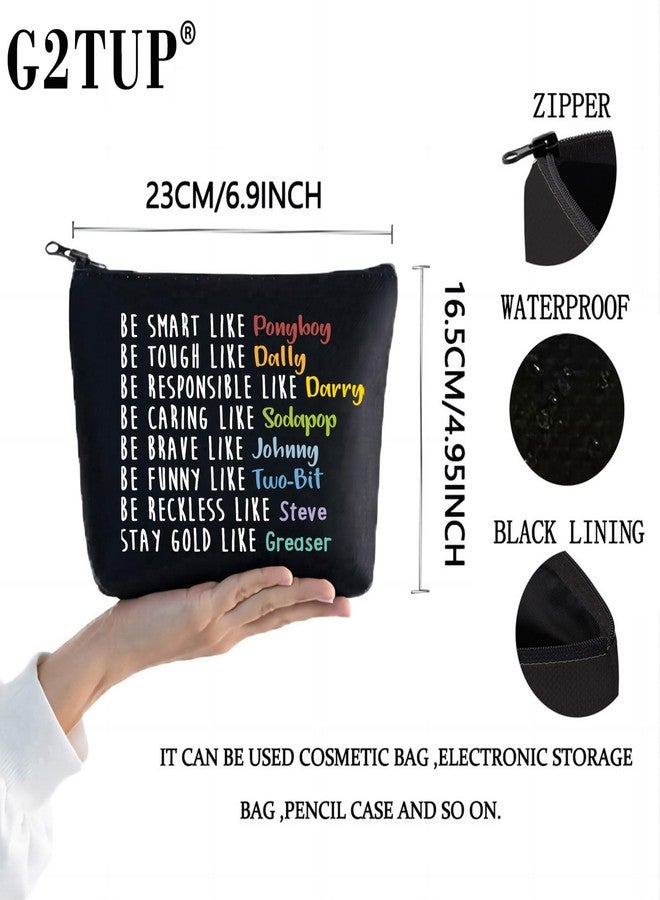 G2TUP Stay Pony Funny Inspired Makeup Bag 80s Movie Toiletry Bag Book Lover Gift(Pony black Makeup Bag) - Image 2
